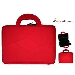 Red Laptop Bag for 12.1 HP tm2 2150US Touch Smart Tablet Netbook + An 