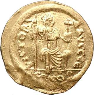 JUSTIN II 567AD Gold Solidus Authentic Ancient Byzantine Gold 