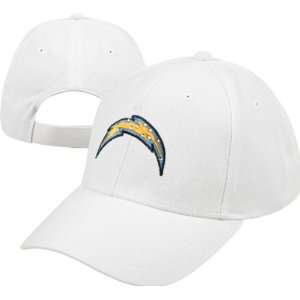  San Diego Chargers White Reebok Structured Adjustable Hat 