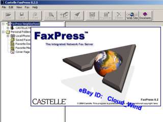 CASTELLE FAXPRESS 5000 8 port FAX SERVER, 8.x WIN2003  
