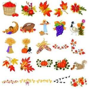  Embroidery Machine Designs CD SEASON OF FALLING LEAVES 