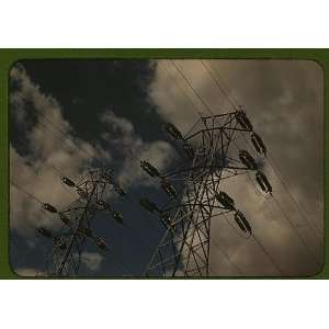 Photo Insulators and transmission wires in the switchyard of the TVAs 