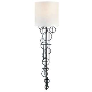    066 Contemporary Modern Pearl Mist Glass 1 Light Wall Sconce  
