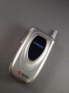 SAMSUNG SPH A660 SILVER MOBILE SPRINT FLIP CELL PHONE  