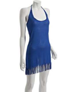Alexis royal blue jersey Drew halter coverup dress   up to 