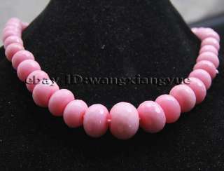 10 20mm Faceted Pink Morganite Abacus Gemstone Necklace 18  
