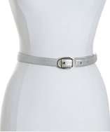 Calvin Klein platinum leather skinny belt style# 318320701