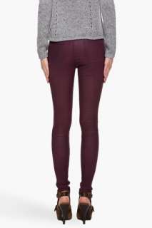 Current/elliott Purple Leather Pants for women  