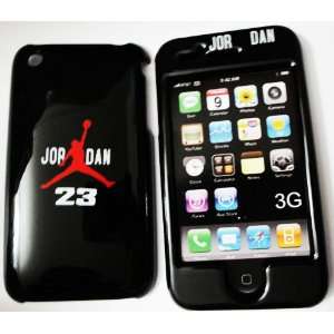   3G 3GS Jordan 23 Solid Black Style Case Cell Phones & Accessories