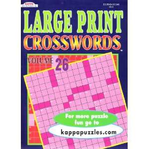  Large Print Crosswords (26) Kappa Puzzles Books