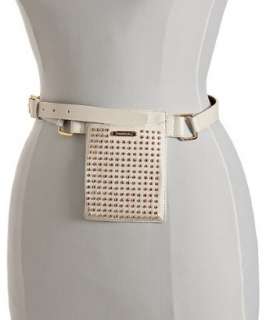 MICHAEL Michael Kors vanilla faux leather belt with studded belt bag 
