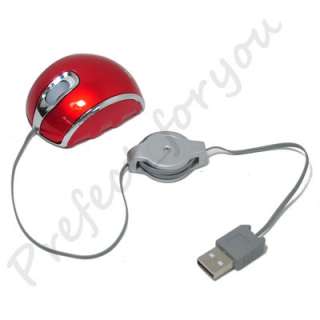 PC Laptop Netbook Red Mini USB Optical Mouse Cute  