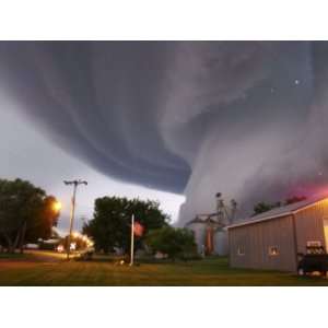  Huge Tornado Funnel Cloud Touches Down in Orchard, Iowa 