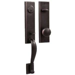   Oil Rubbed Bronze Greystone Single Cylinder Handleset with Durham Knob