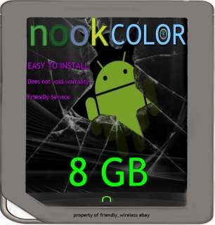 Nook Color to Android 8GB Triple Boot microSD Memory Card Android 2.3 