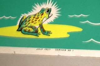 Old Pontiac Indian Dealer Sign w/ Frog Turtle Graphics ORIGINAL Gas 