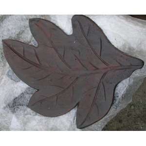    Cast Iron Sugar Maple Leaf Stepping Stone Patio, Lawn & Garden