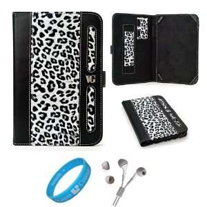  Black and White Leopard Executive Leather Book Style 