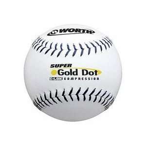  12 USSSA Elite Mens Leather Softballs (White) from Worth 