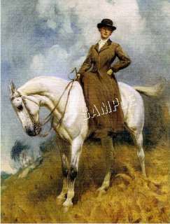 VICTORIAN SIDESADDLE LADY *CANVAS* ARABIAN HORSE ART  