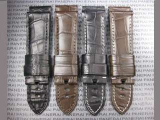 ALLIGATOR Deployment STRAP Leather BAND Fit PANERAI 24  