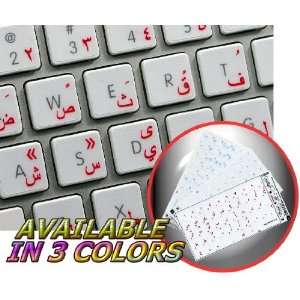  ARABIC APPLE KEYBOARD STICKERS WITH RED LETTERING ON 