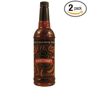 Sebastianos Macadamia Nut Syrup, 25.4 Ounce Bottles (Pack of 2 