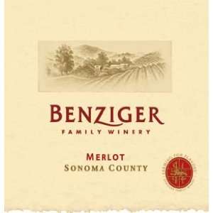  Benziger Family Winery Merlot 2007 750ML Grocery & Gourmet Food