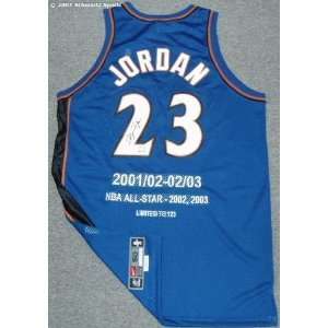 Michael Jordan Signed Blue LE275 Wizards Jersey  Sports 