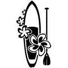   BOARD Hibiscus Flowers Surf Board car sticker decal YOU PICK COLOR
