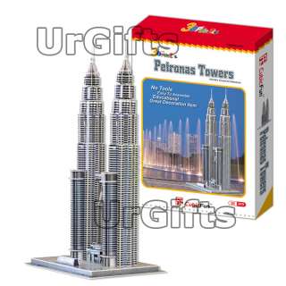 Paper 3D Puzzle Model Malaysia Petronas Twin Towers  