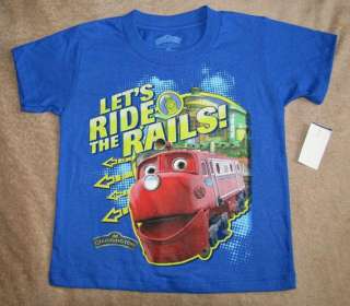 CHUGGINGTON *Wilson**Lets Ride the Rails* S/S Blue Tee T Shirt sz 4 