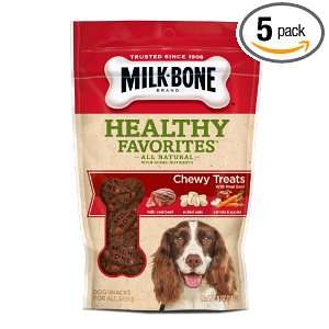 Milk Bone Healthy Favorites Chewy Treats with Real Beef, 5 Ounce (Pack 