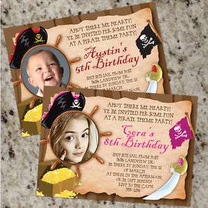 Boy or Girl* Pirate Party Invitations   Print Your Own  
