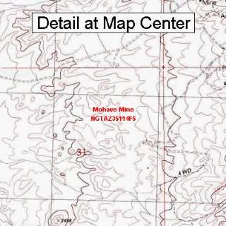  USGS Topographic Quadrangle Map   Mohave Mine, Arizona 