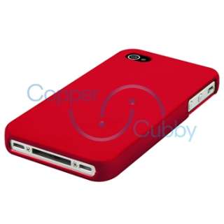 Red Case+Privacy Filter Screen Protector Guard For Apple iPhone 4 4S 