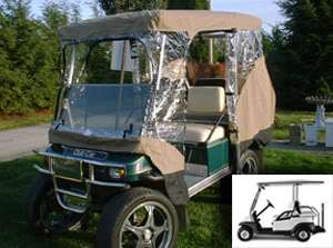 Golf Cart Driving Enclosure 4 seater with roof up to 84 long