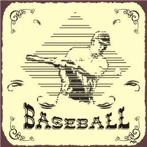  Baseball In Diamond Vintage Metal Art Sports Retro Tin 