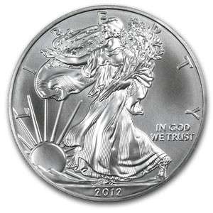 2012 AMERICAN EAGLE ONE OUNCE SILVER COIN FROM MINT ROLL BU NOW IN 