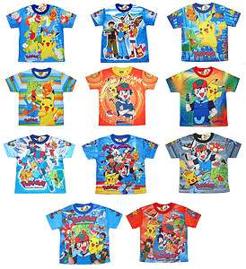 Pokemon Kids Boys T Shirt Top Clothes ANY DESIGN/SIZE  