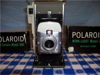 Vintage Polaroid Land Camera Model 80A w/ 250 WINK LITE  