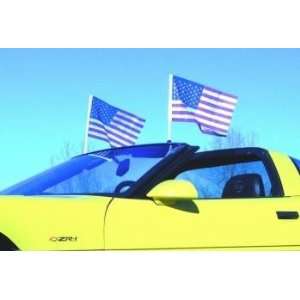    86 96 Corvette Flag Convertible Windshield Mount Automotive