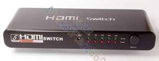 ALUMNIUM 1080P 5 PORT HDMI SWITCH SPLITTER REMOTE HD  