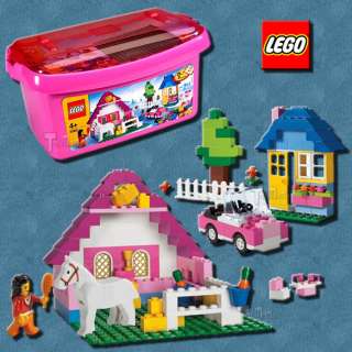 LEGO BUILDING SYSTEM LARGE PINK BRICK BOX   5560  