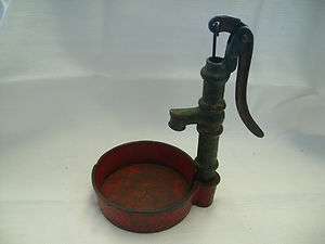Vintage Rare Cast Iron Press Water Pump And Water Basin *13  