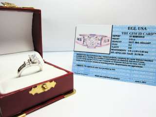 5700 Princess Cut Diamond Engagment Ring EGL USA Certified PLATINUM D 