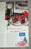 1951 KROGER food grocery store Fruit Cake Christmas AD  