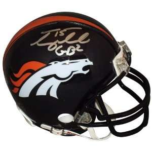   Broncos #15 Tim Tebow Autographed Navy Blue Replica Miniature Helmet