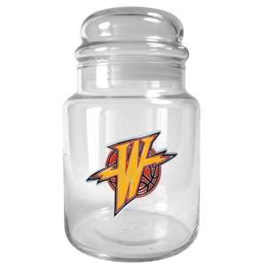 Golden State Warriors NBA 31oz Glass Candy Jar   Primary Logo  