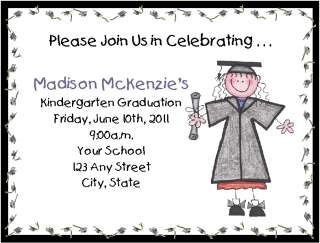 Grade School/Kindergarten Graduation/Party Invitations  
